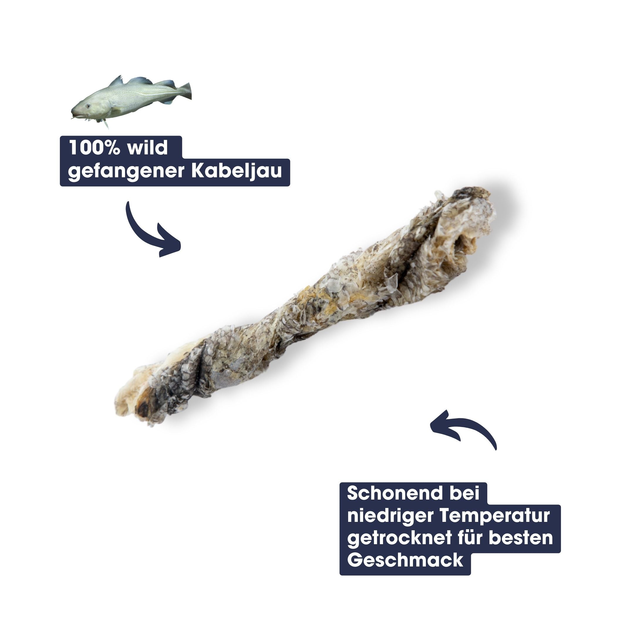 100% Cod-Skin Chews - Sticks (60g)