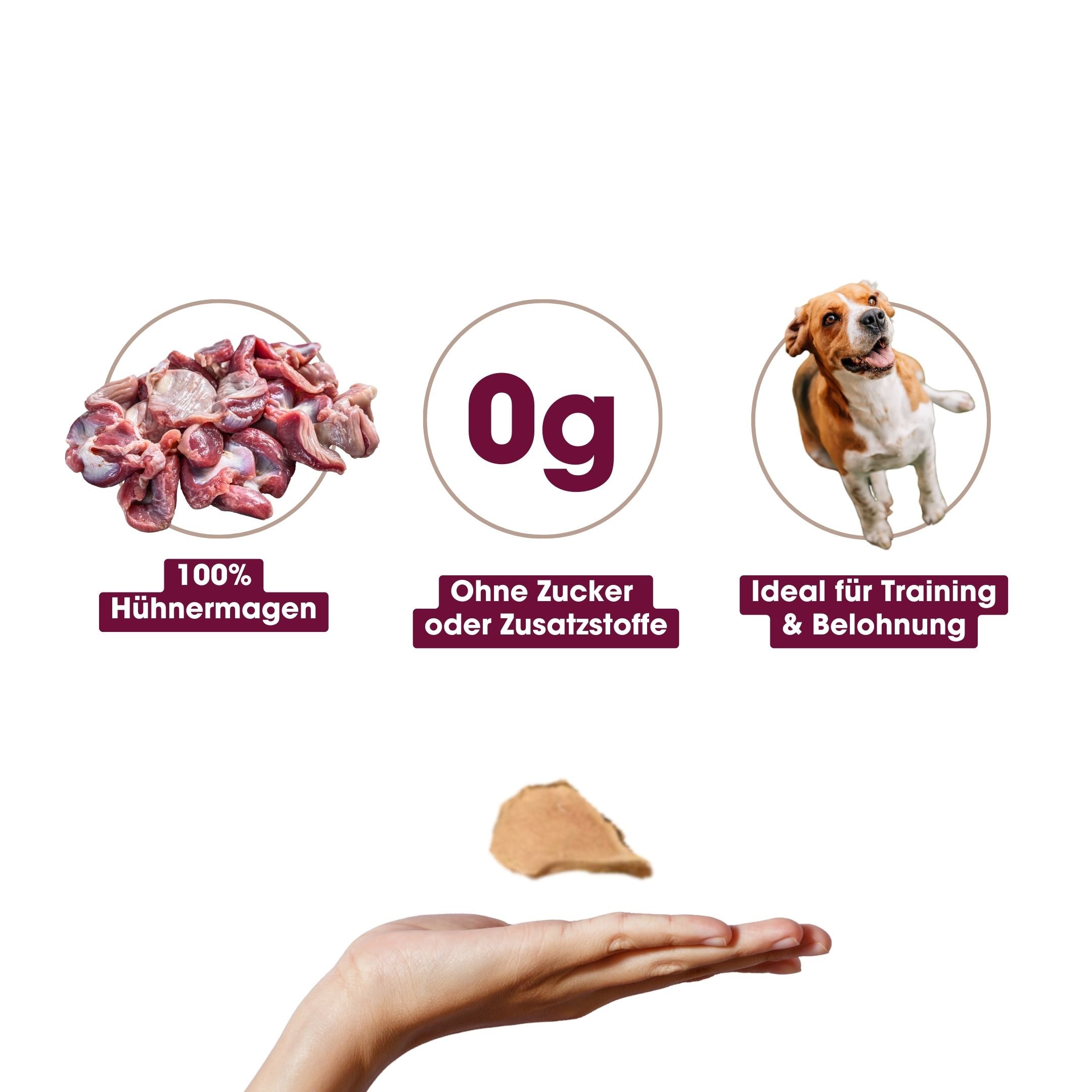 Chicken gizzard pure natural snack (60g = 324g fresh)
