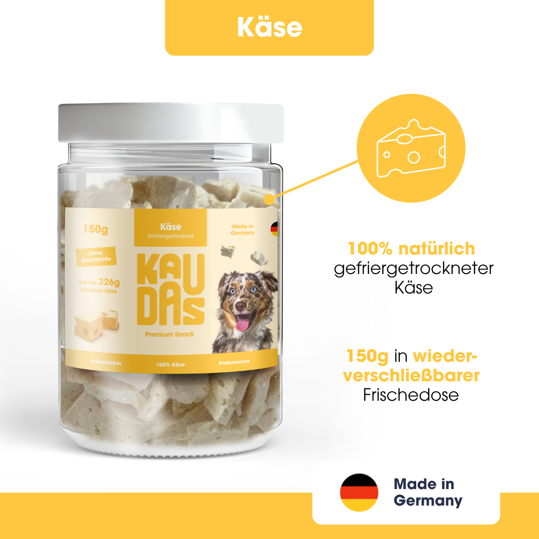 KäsePur natural snack (150g = 326g fresh)