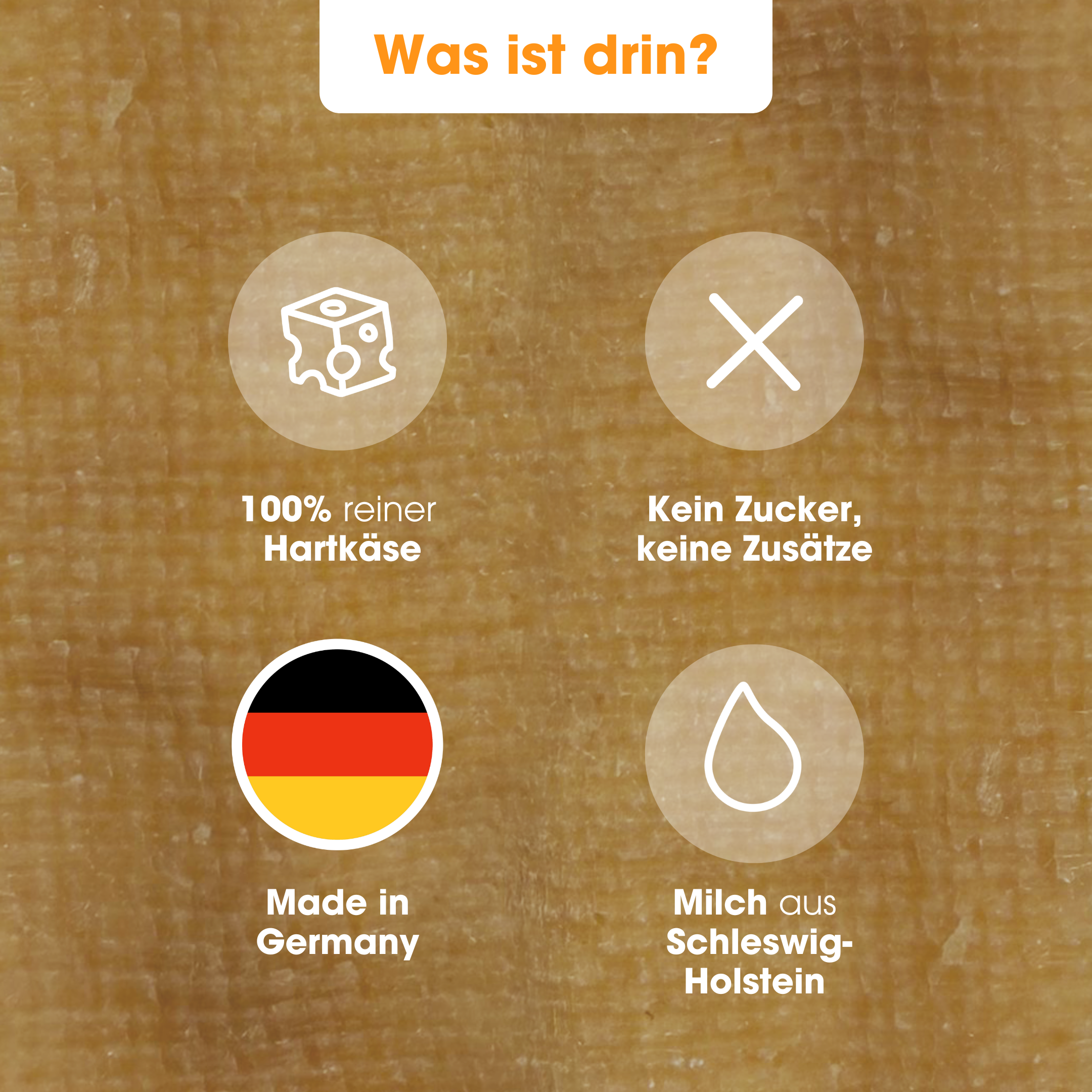 KauDas cheese stick - vegetarian dog snack made from 100 % hard cheese, rich in protein, for long-lasting chewing fun and natural dental care, made in Schleswig-Holstein