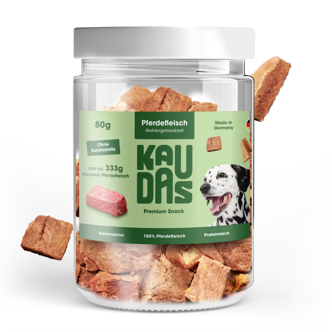 KauDas PferdPur Natursnack | 80g Dose