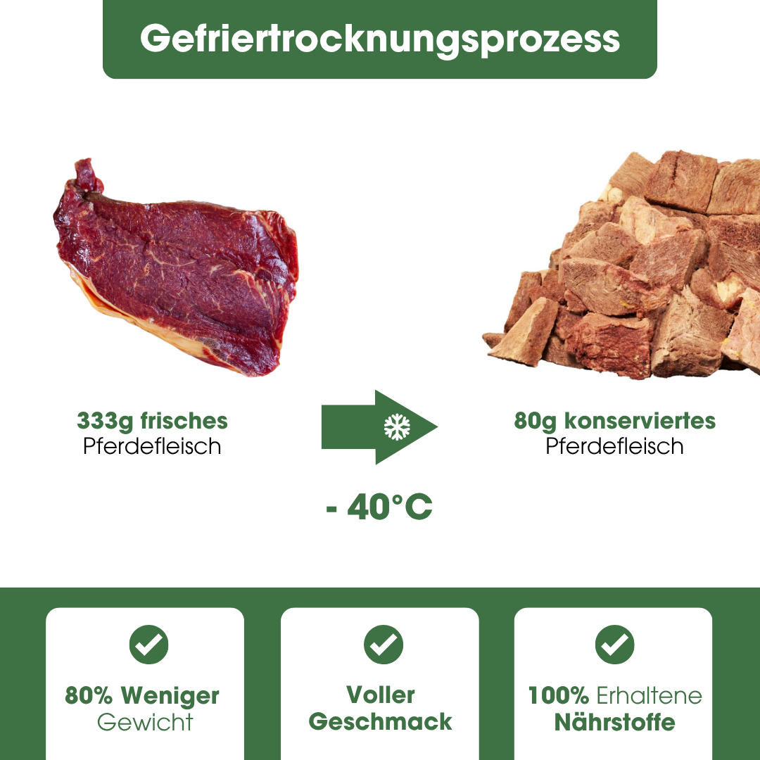 PferdPur natural snack (80g = 333g fresh)