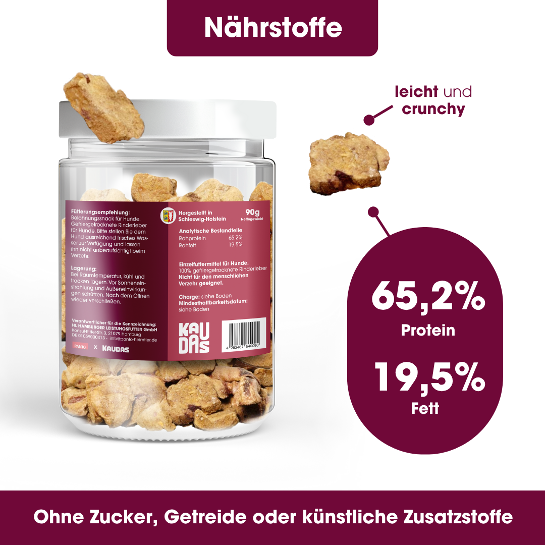 Beef liver pure natural snack (90g = 300g fresh)