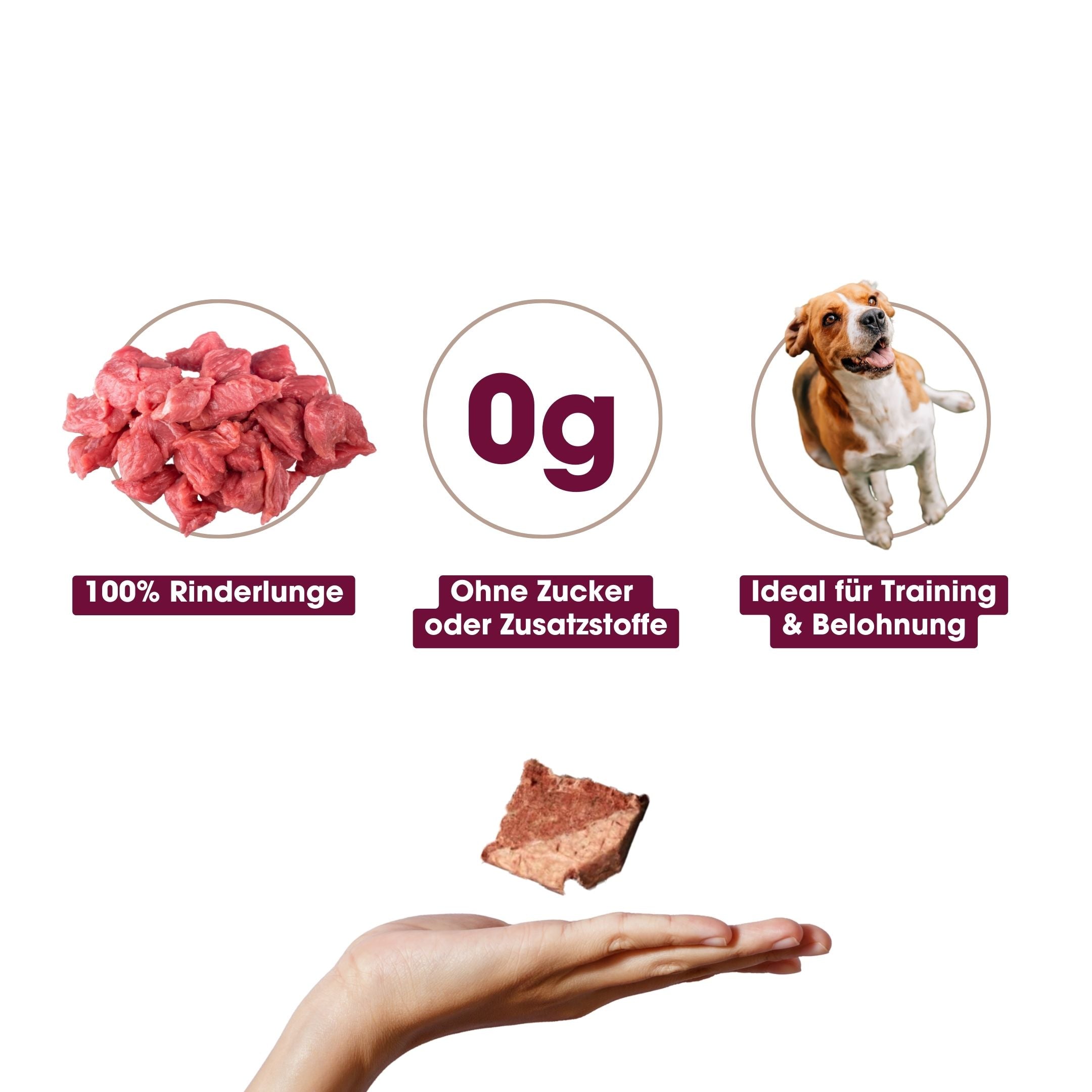 Beef lung pure natural snack (50g = 208g fresh)
