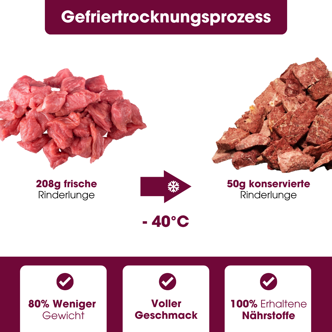 Beef lung pure natural snack (50g = 208g fresh)