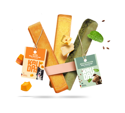 KauDas Käsestangen Superfood-Sparpaket – 3 Sorten Käsekaustangen für Hunde
