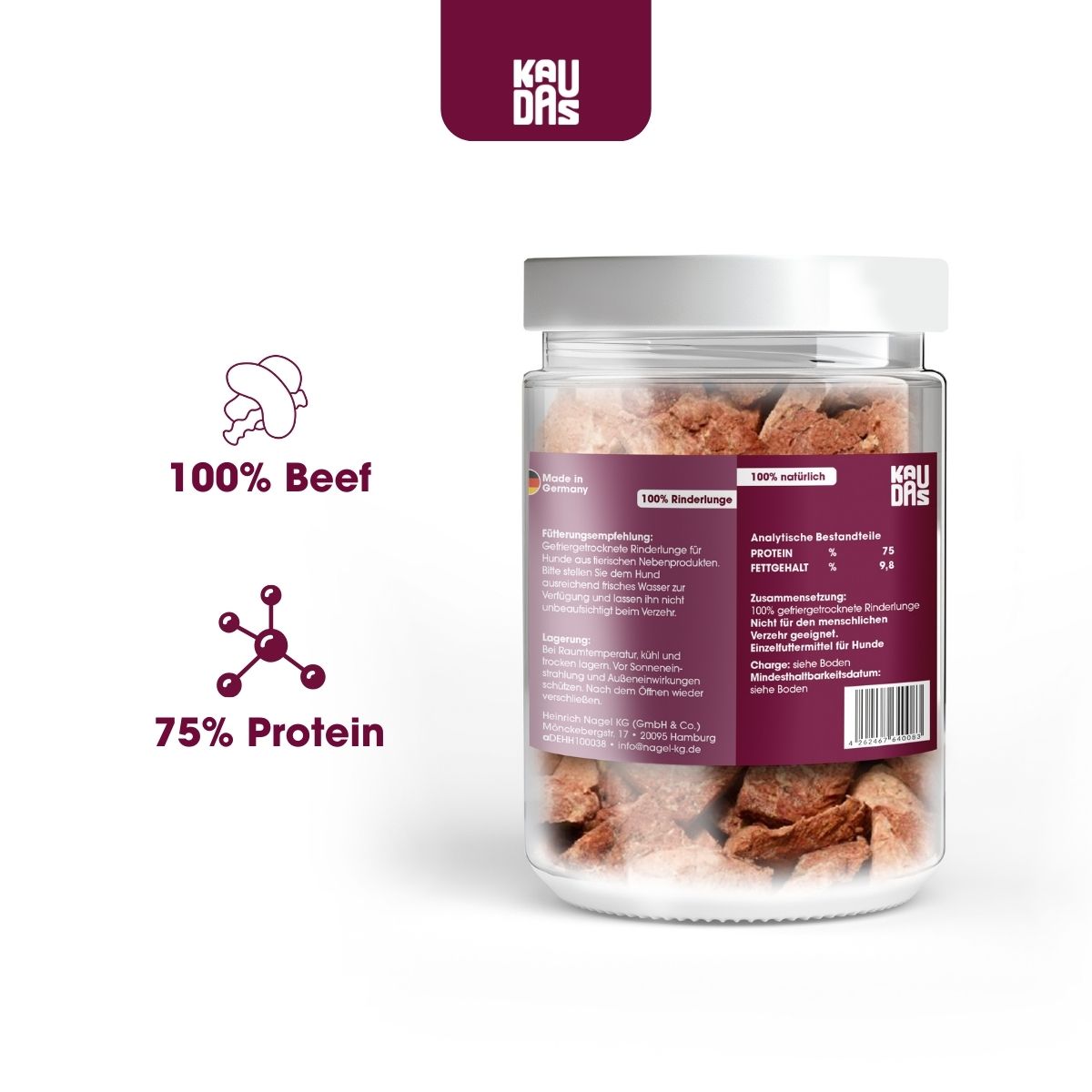 RinderlungePur Natursnack (50g)