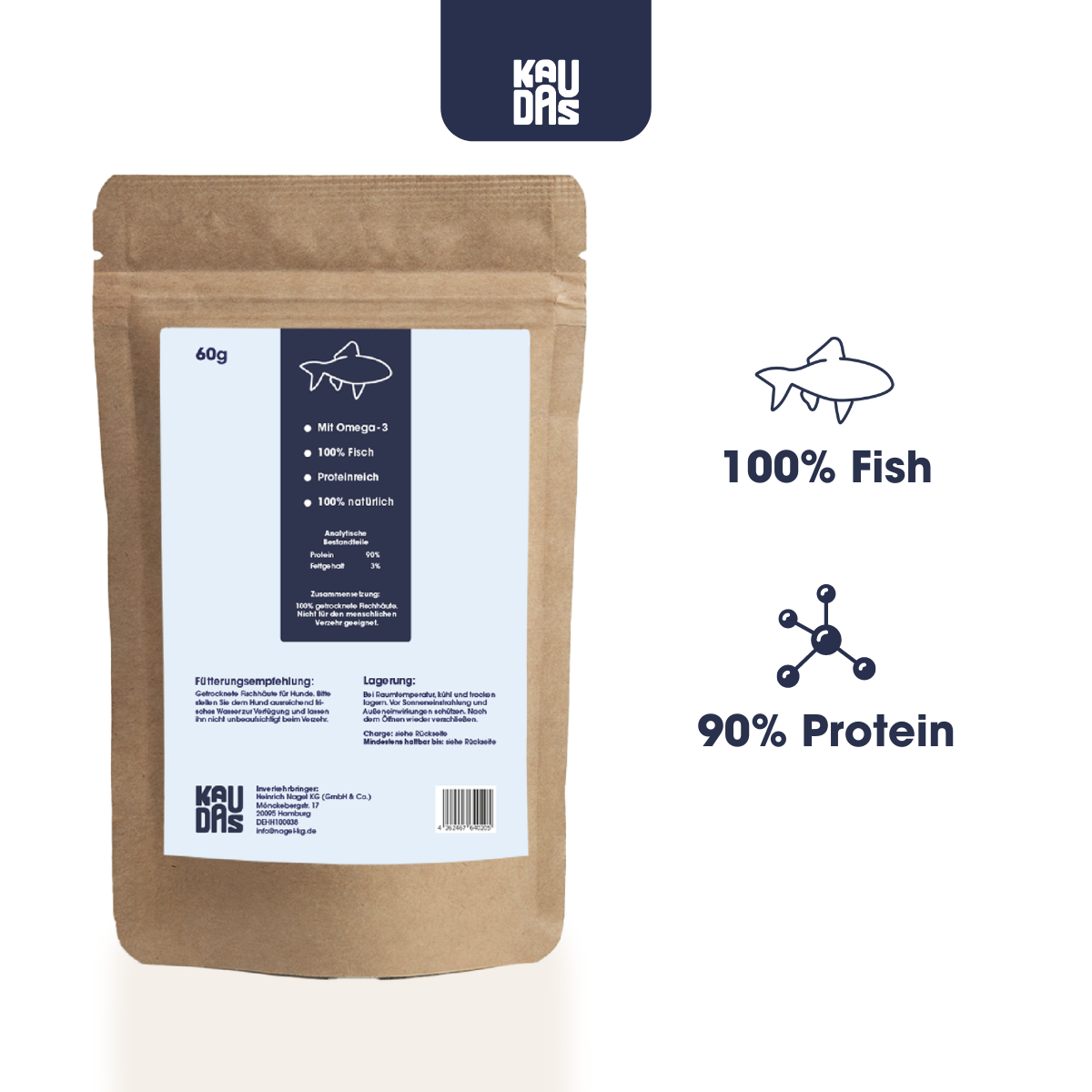 Fischhaut Fit-Knusper Knochen (60g)