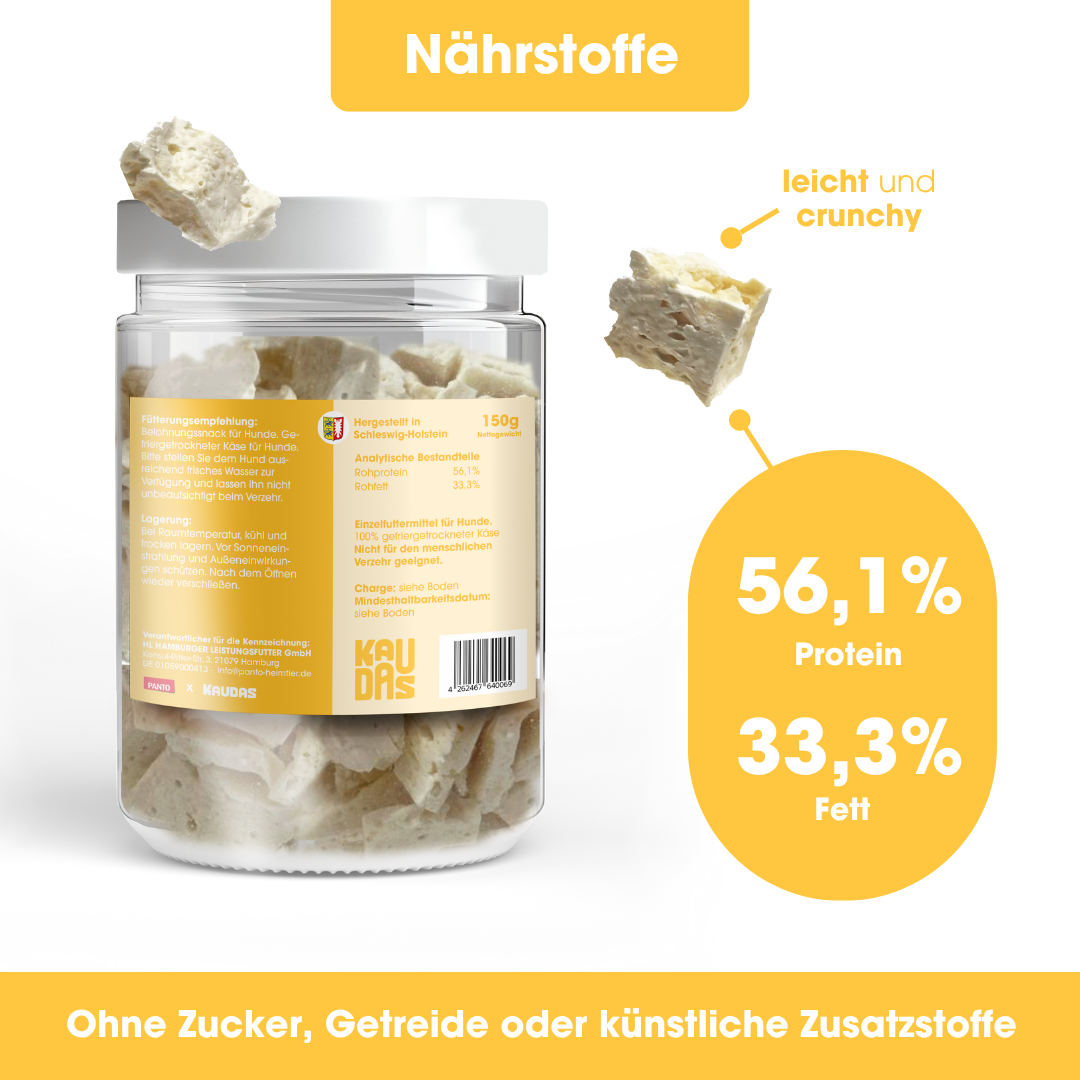 KäsePur natural snack (150g = 326g fresh)