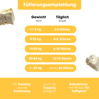 KäsePur natural snack (150g = 326g fresh)