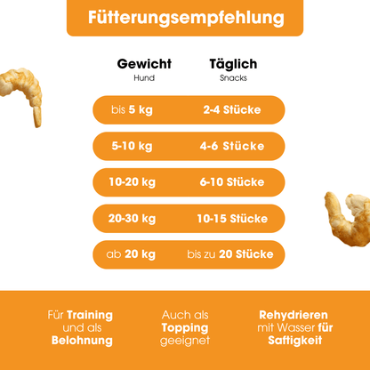 PrawnPur natural snack (50g = 455g fresh)