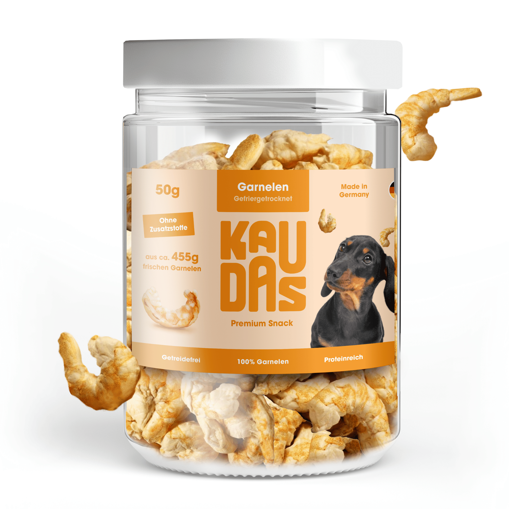 PrawnPur natural snack (50g = 455g fresh)